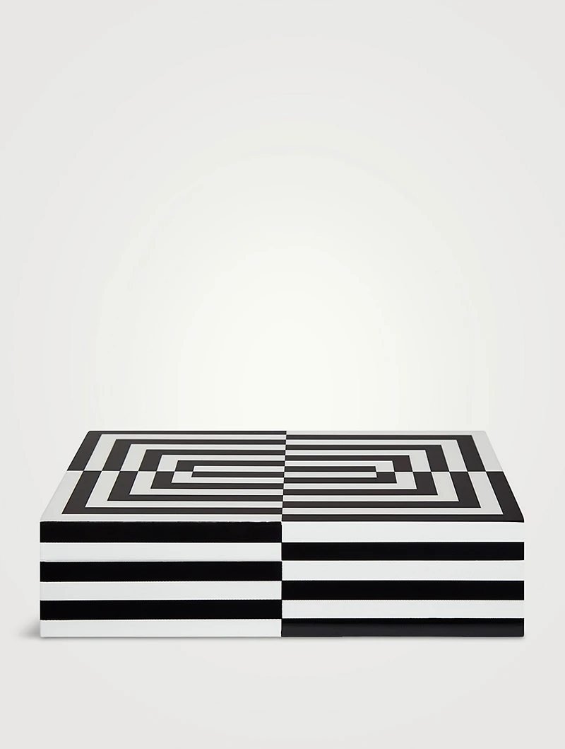 Large Op Art Lacquer Box
