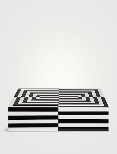 Large Op Art Lacquer Box
