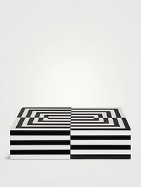 Large Op Art Lacquer Box