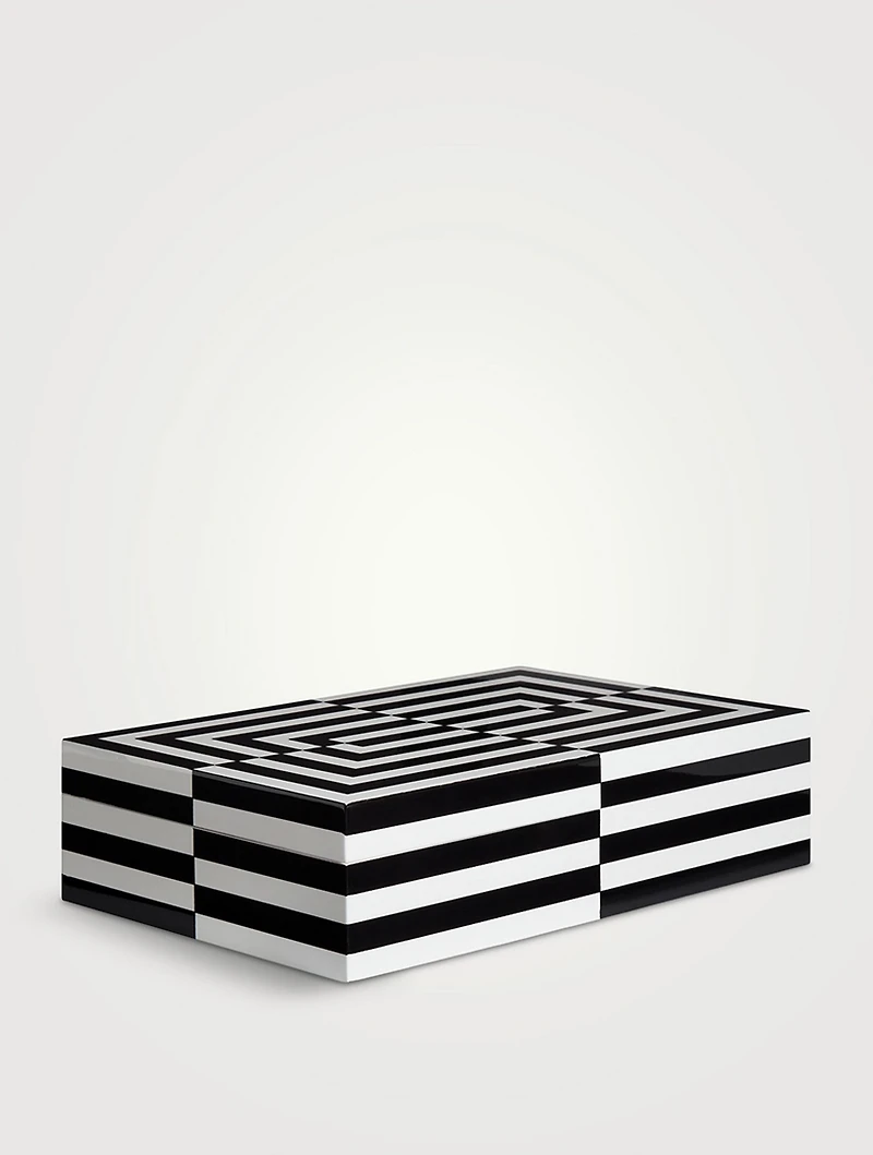 Large Op Art Lacquer Box