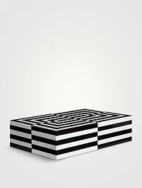 Large Op Art Lacquer Box