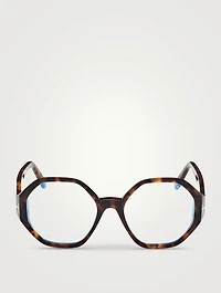 Hexagon Optical Glasses With Blue Block Lenses