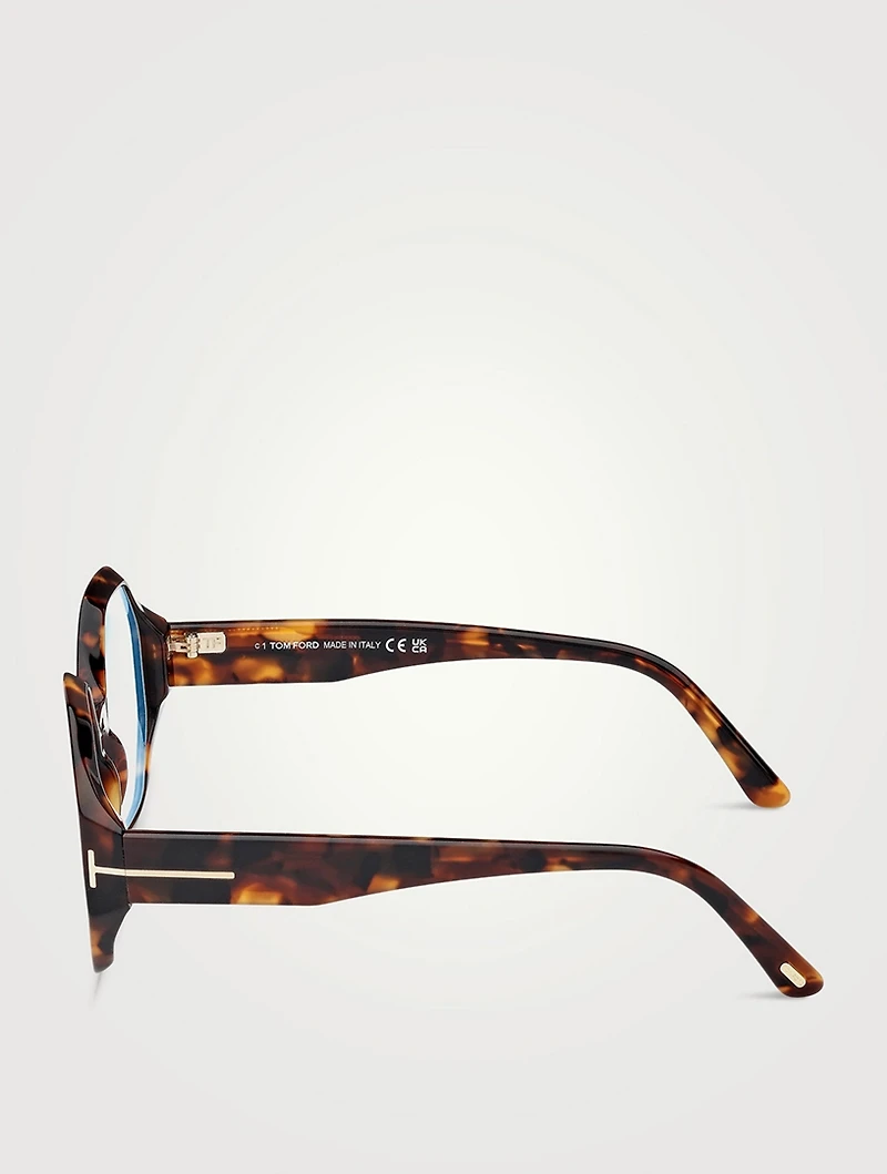Hexagon Optical Glasses With Blue Block Lenses