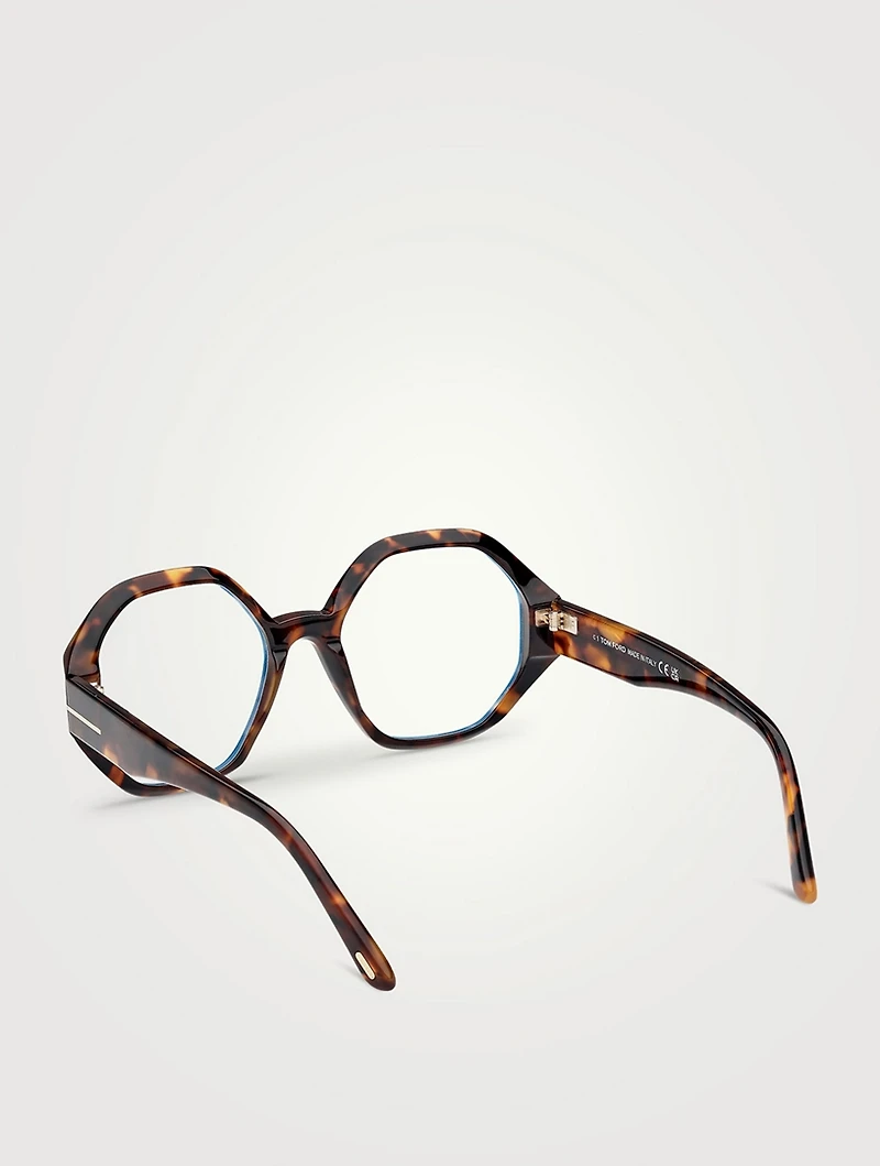 Hexagon Optical Glasses With Blue Block Lenses