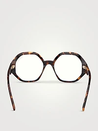 Hexagon Optical Glasses With Blue Block Lenses