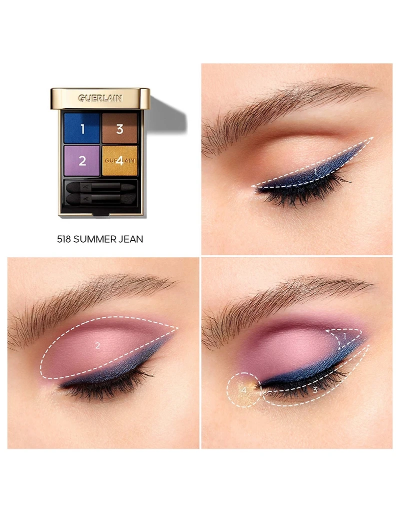Ombres G Floral Denim Eyeshadow Quad - Limited Edition