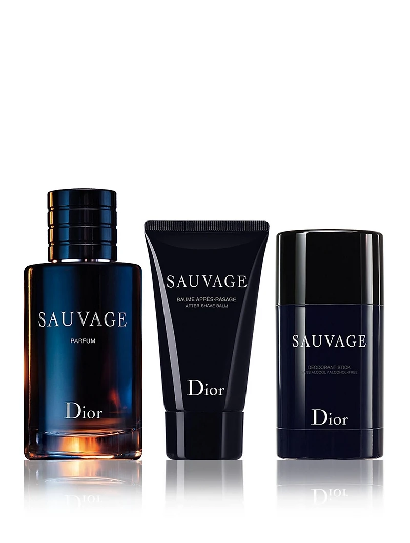 Sauvage Parfum, Aftershave & Deodorant Fragrance Set