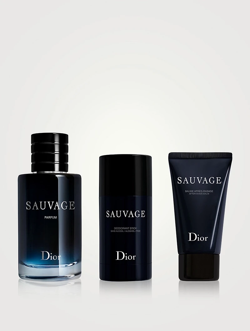 Sauvage Parfum, Deodorant and After-Shave Balm Gift Set - Limited Edition