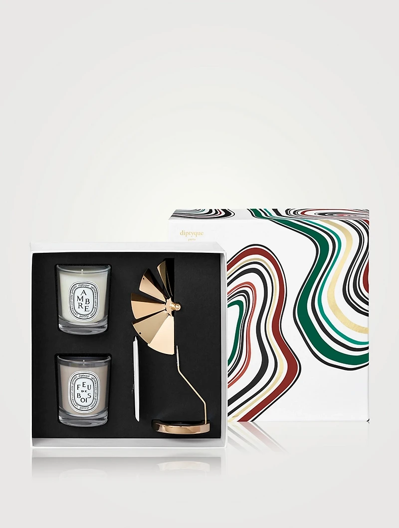 Feu de Bois & Ambre Candle Carousel Set