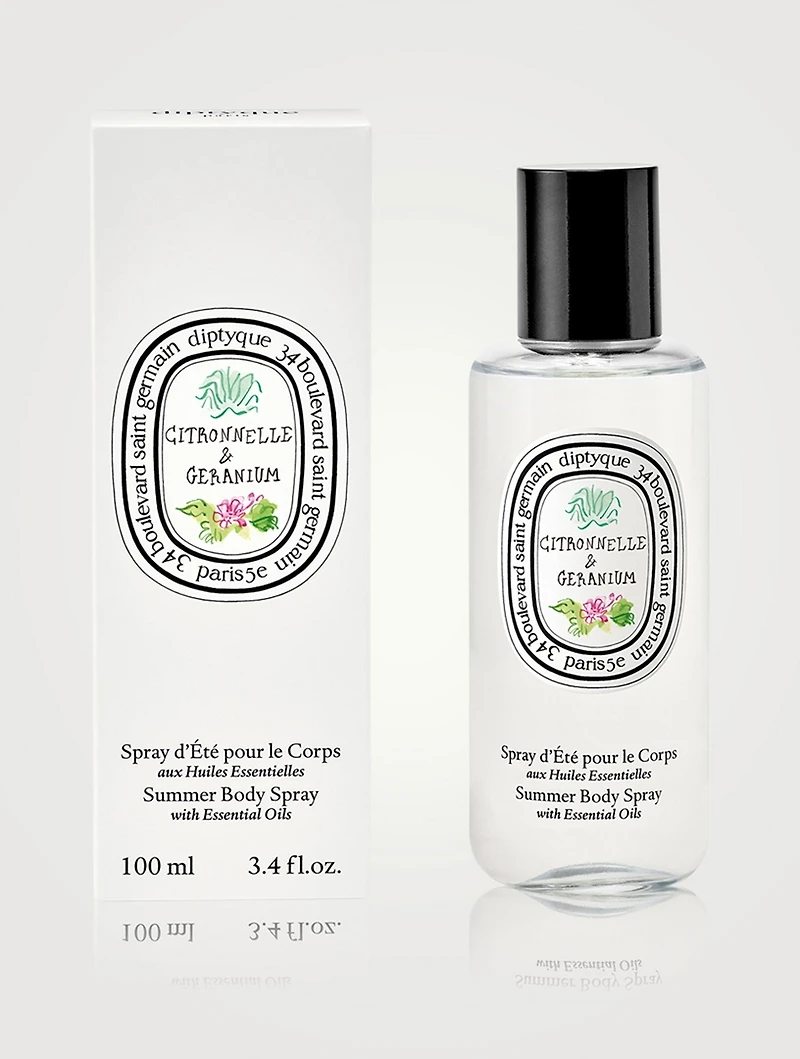 Citronnelle Lemongrass & Géranium Body Spray With Essential Oil