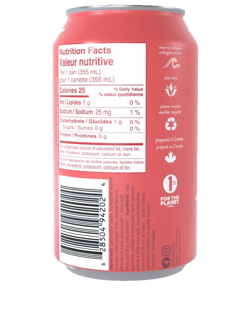 Strawberry Mint Collagen Sparkling Water