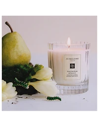 English Pear & Freesia Home Candle – Fluted Glass Edition