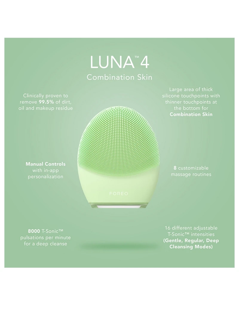 LUNA™ 4 Facial Cleansing & Firming Massage for Combination Skin