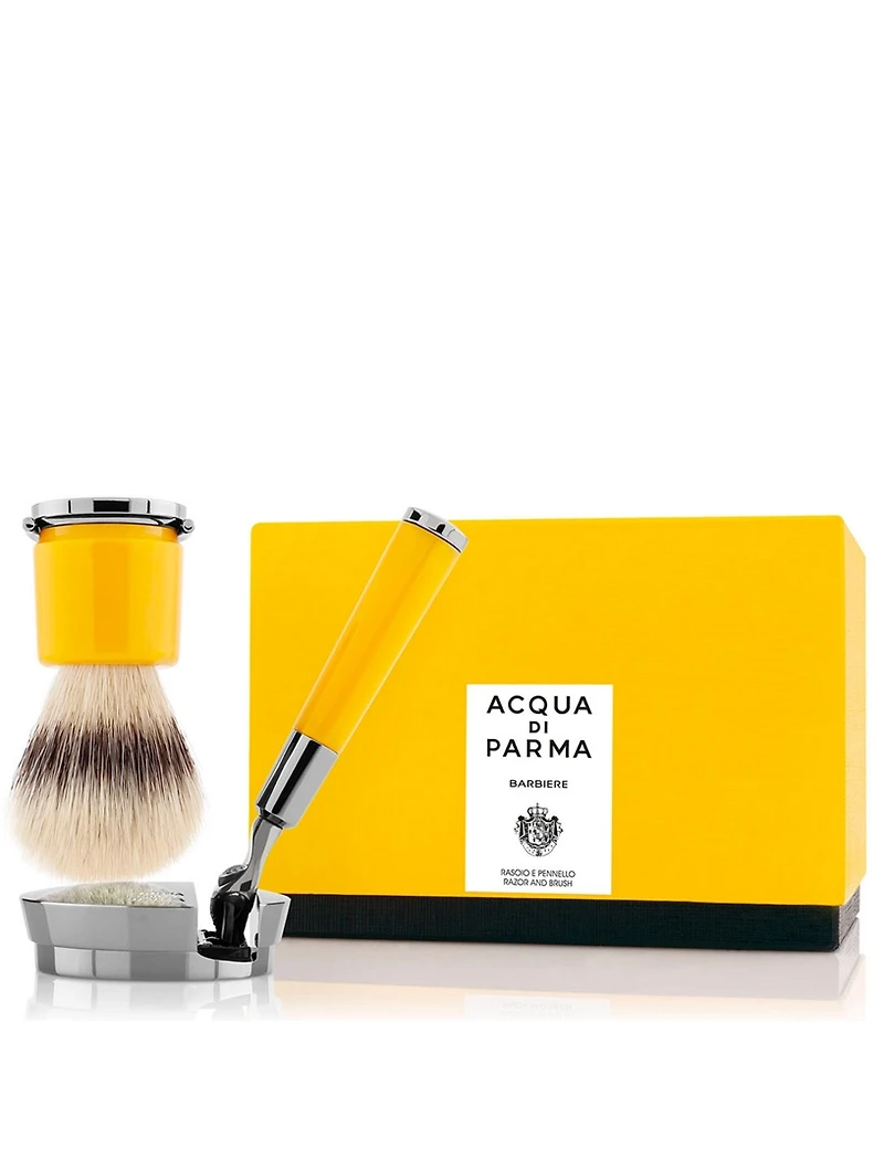 Barbiere Yellow Razor & Brush