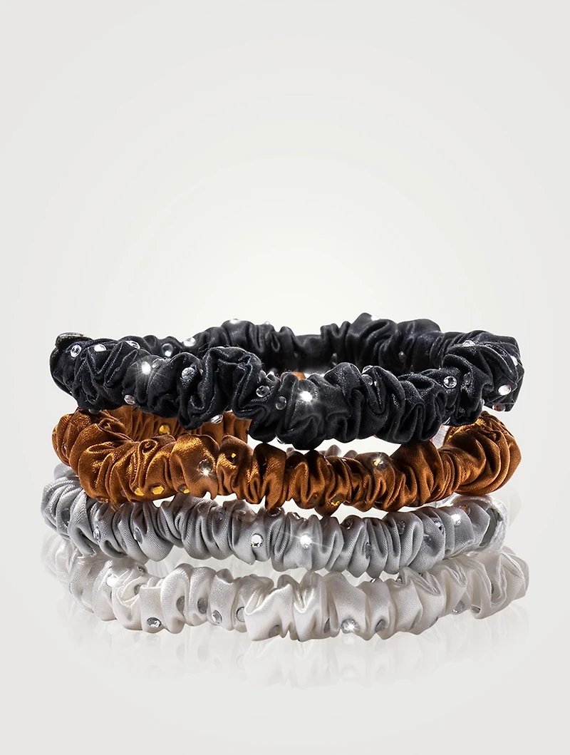 Slip® Pure Silk Crystal Skinny Scrunchie Set