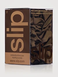 Pure Silk Assorted Scrunchies - Dark Brown