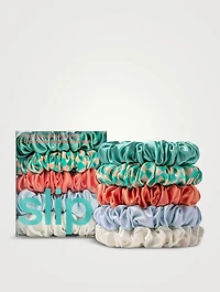 Pure Silk Midi Scrunchies - Seashell