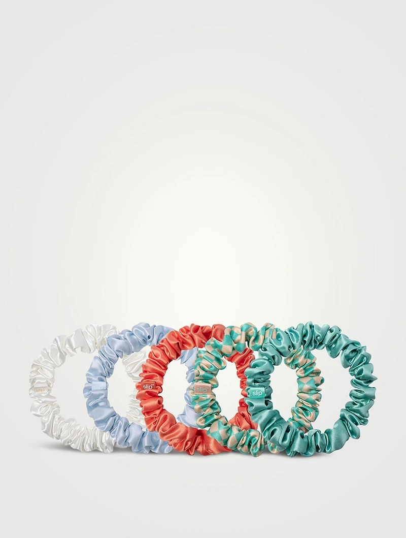 Pure Silk Midi Scrunchies - Seashell