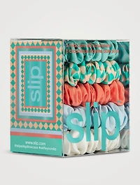 Pure Silk Midi Scrunchies - Seashell