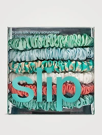 Pure Silk Skinny Scrunchies - Seabreeze