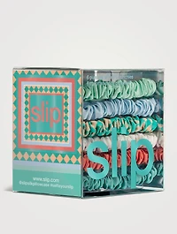 Pure Silk Skinny Scrunchies - Seabreeze