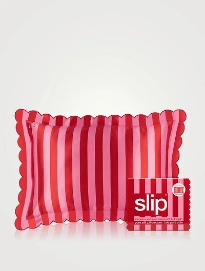 Pure Silk Queen Pillowcase With Scalloped Edge