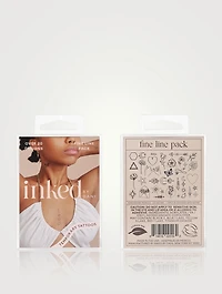 Fine Line Temporary Tattoo Pack