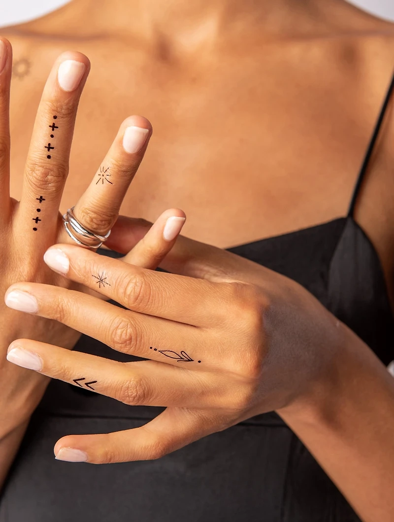 Fine Line Temporary Tattoo Pack