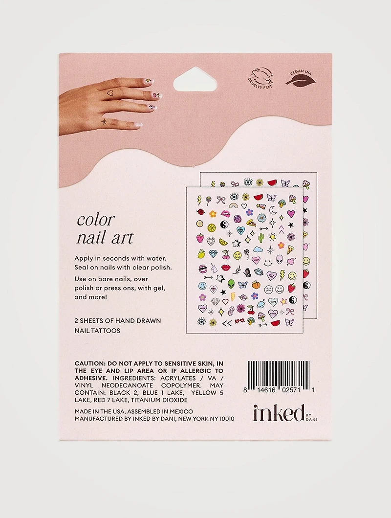 Colour Nail Art Tattoos
