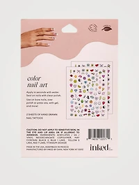 Colour Nail Art Tattoos