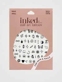 Black & White Nail Art Tattoos