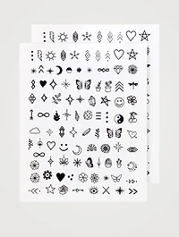 Black & White Nail Art Tattoos