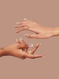 Black & White Nail Art Tattoos