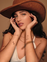 Disco Cowgirl Temporary Tattoo Pack