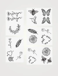 Embroidered Temporary Tattoo Pack