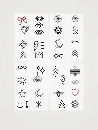 Finger Tats Temporary Tattoo Pack