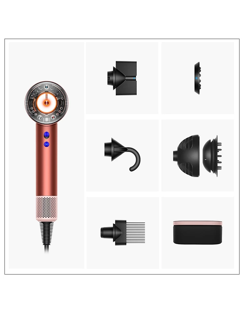 Supersonic Nural Hair Dryer - Strawberry Bronze/Blush Pink Special Edition