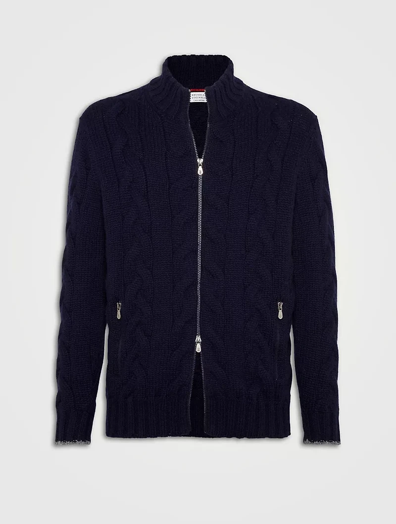 Cashmere Feather Yarn Cardigan