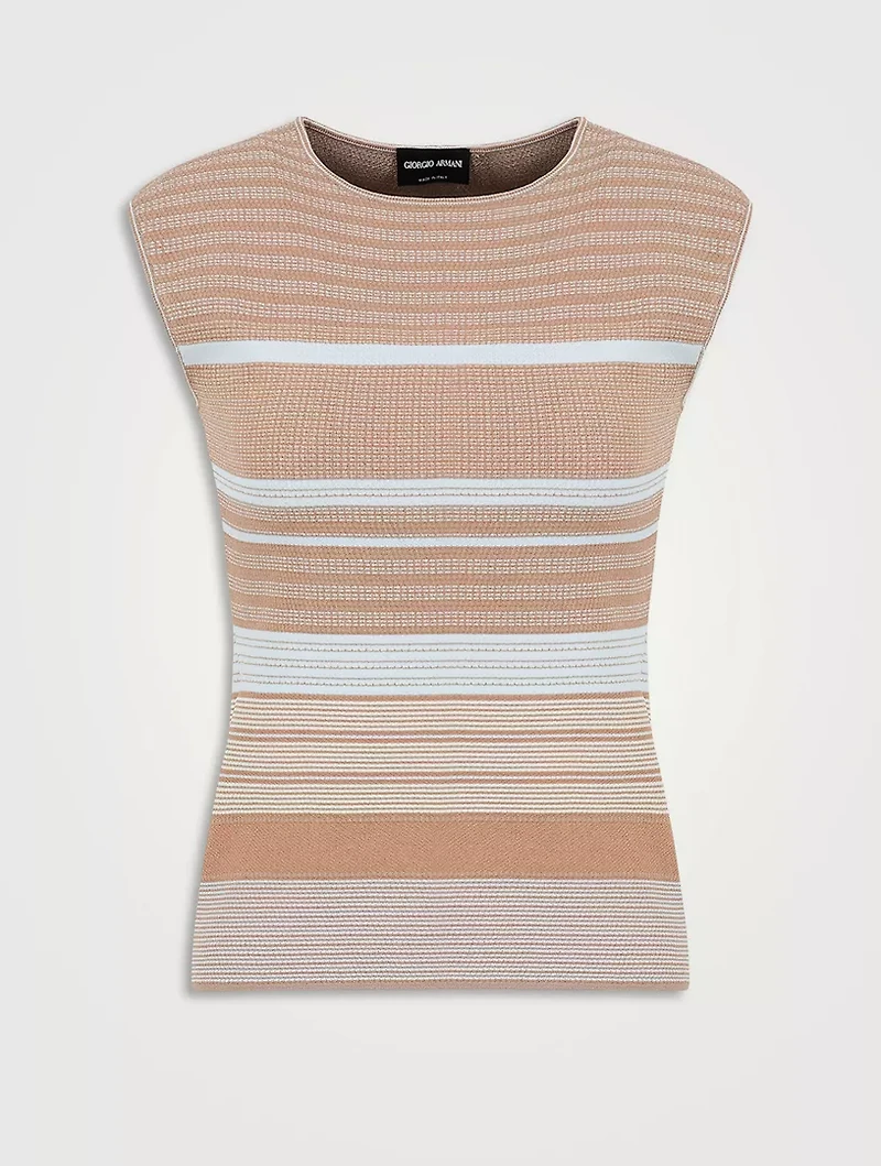 Sleeveless Jacquard Top