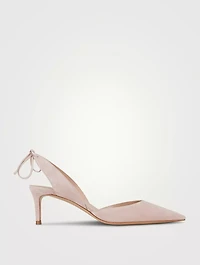Suede Pumps With Tie