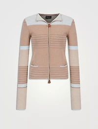 Jacquard Sweater With Zip