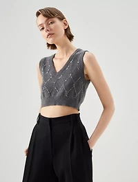 Dazzling Argyle Vest