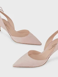 Suede Pumps With Tie