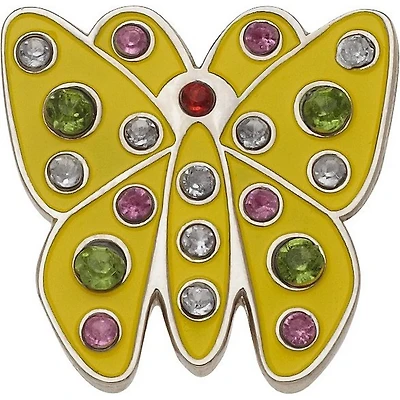 Yellow Butterfly Crystal Ball Marker
