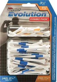 Evolution Combo Pack (40 count 3 1/4 Inch) & (10 count 1 1/2 Inch) Tees