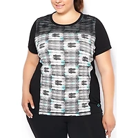 Women's Overlay Printed Mesh Athletic Top