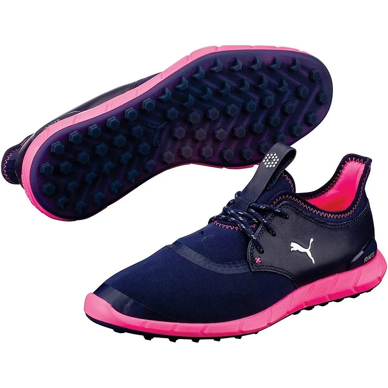 Women's Ignite Sport Spikeless Golf Shoe- Peacoat/Silver/Knockout Pink