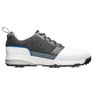 Men's Contour Fit Spiked Golf Shoe-White/Black (FJ# 54097)