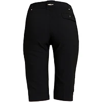 Women'sFly Front Knee Capri