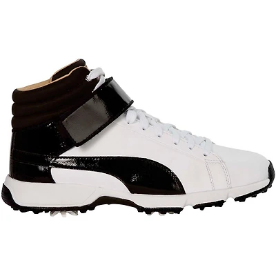 Junior Titantour Hi-Top Spiked Golf Shoe - Wht/Blk